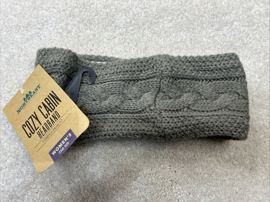 Northwest Womens Knit Headband Cozy Cabin One Size Taupe Multicolor