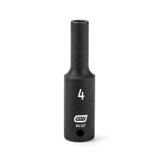 GEARWRENCH 1/4" Drive 6 Point Deep Impact Metric Socket 4mm - 84137
