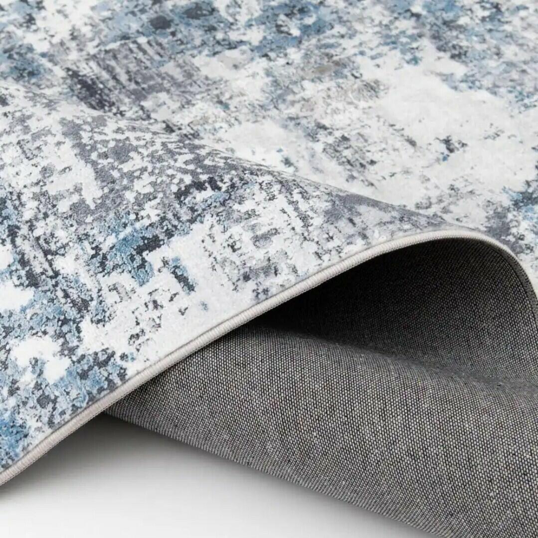 Blue Area Rug 2x3 ft Polyester Machine-Woven by Home Decorators
