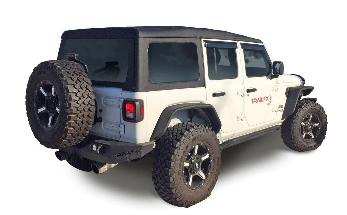 TrailFX JL05RF Rear Flat Style Fender Flares for Jeep Wrangler JL Set of 2