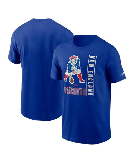 Nike Men's Royal England Patriots Essential T-shirt Blue Football Gear