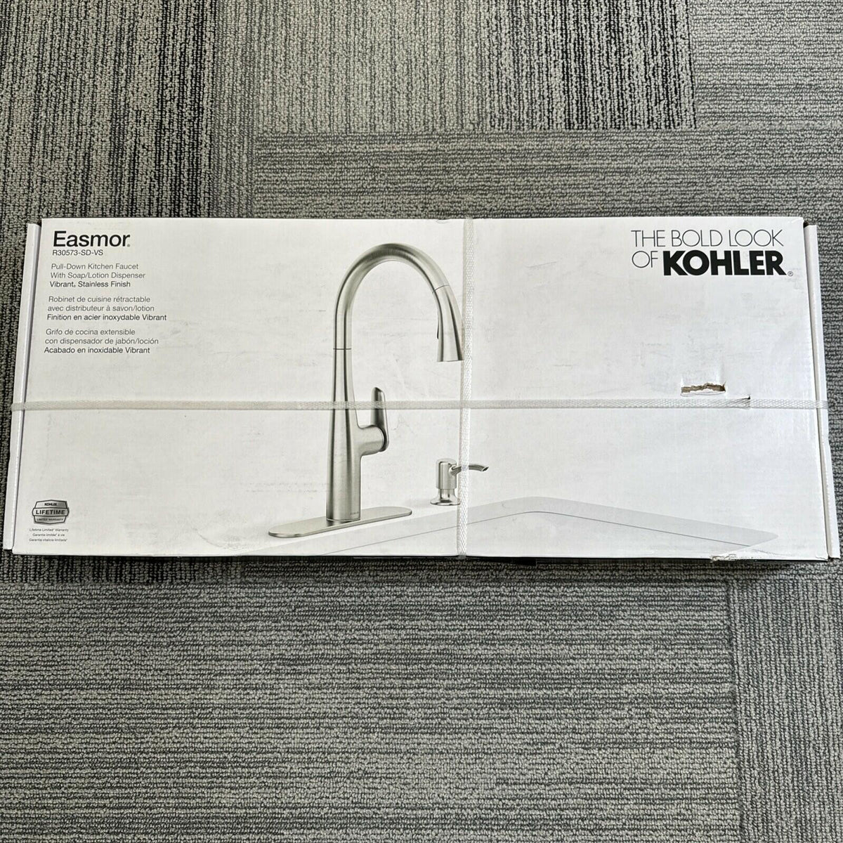 Kohler Easmor R30573-SD-VS Pull Down Kitchen Faucet Soap Dispenser Vibrant