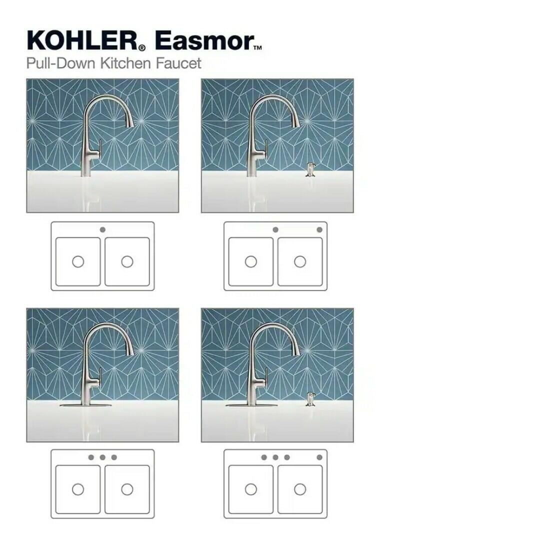 Kohler Easmor R30573-SD-VS Pull Down Kitchen Faucet Soap Dispenser Vibrant
