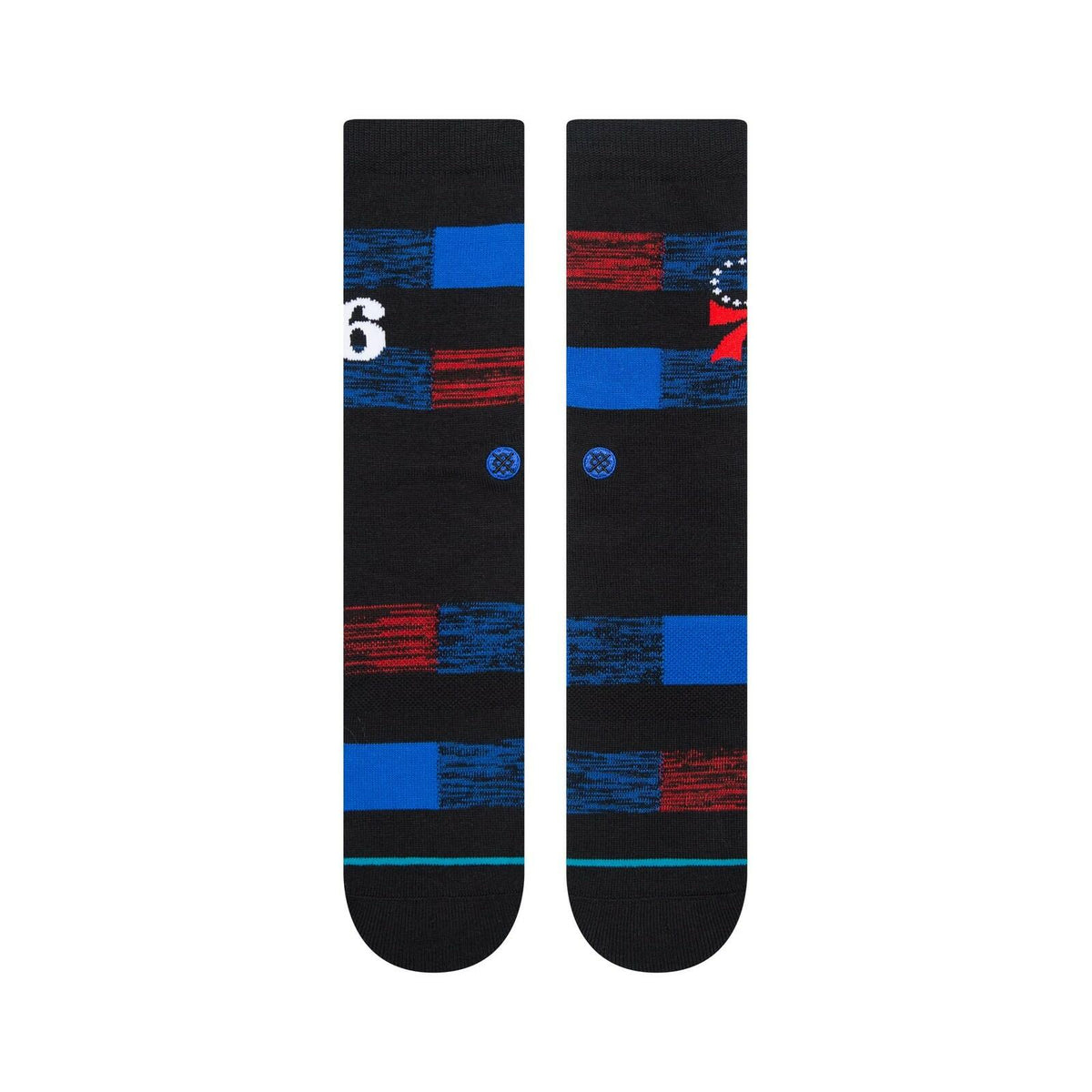 Stance 76ers Cryptic Black Shoes Men's 9-13 Athletic Sneakers Geometric Style