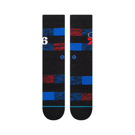 Stance 76ers Cryptic Black Shoes Men's 9-13 Athletic Sneakers Geometric Style