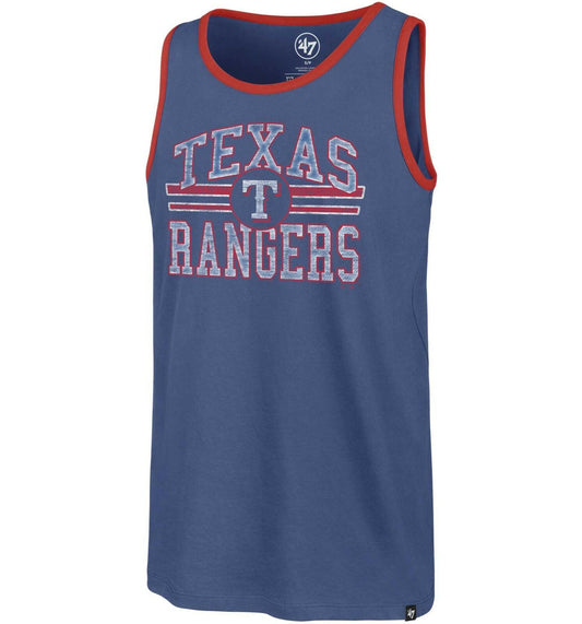 '47 Men's Texas Rangers Blue Tank Top - MLB Muscle Tee Athletic Tee