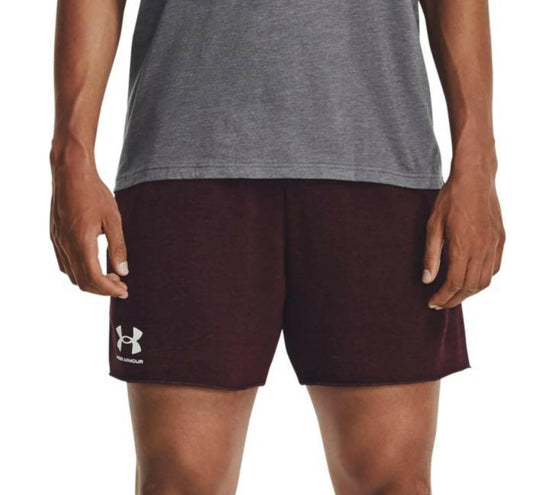 Under Armour Rival Terry 6" Men's Shorts XL Black Onyx White