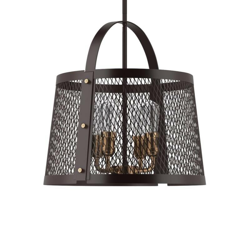 Park Harbor 4-Light Rustic Pendant Light Adjustable Oil-Rubbed Bronze 19 Inch