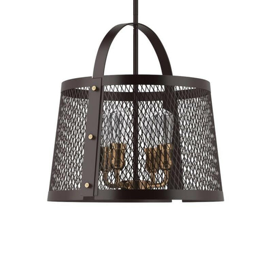 Park Harbor 4-Light Rustic Pendant Light Adjustable Oil-Rubbed Bronze 19 Inch