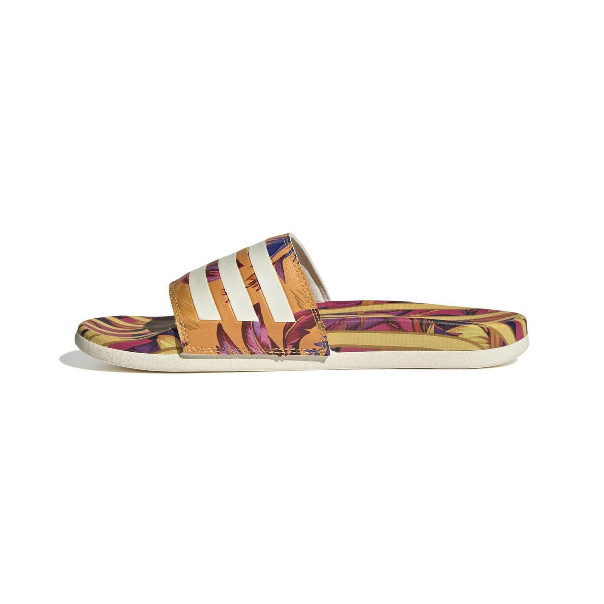 adidas Adult Adilette Comfort Slides Chalk White/Chalk White/Matte Silver 9