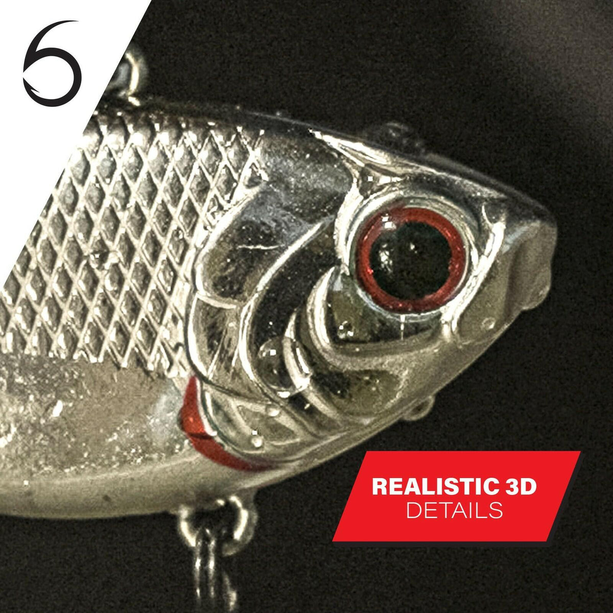 6th Sense Duke Lipless Crankbait 5/8oz Brown Eye Internal Rattle