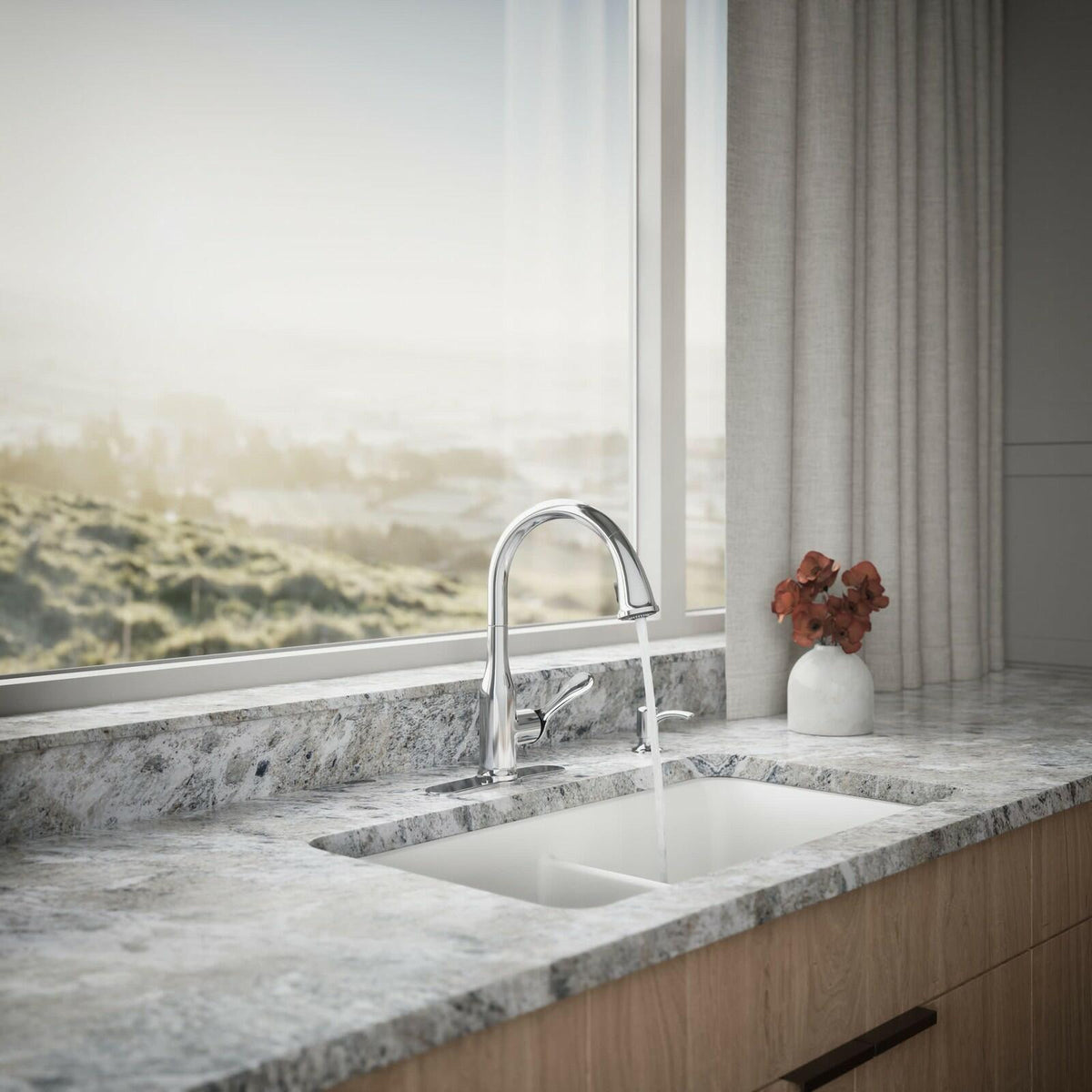 Kohler Motif R23863-SD-CP Pull-Down Kitchen Faucet Soap Dispenser Chrome