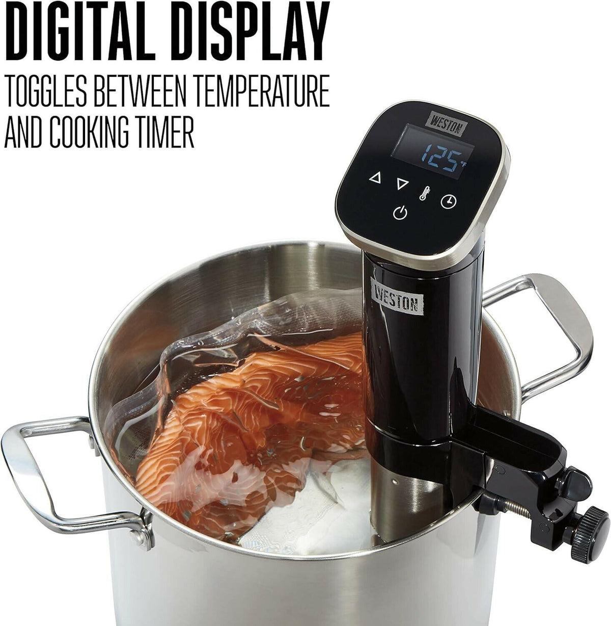 Weston Sous Vide Immersion Circulator 800W Digital Display Cooking Tool Black