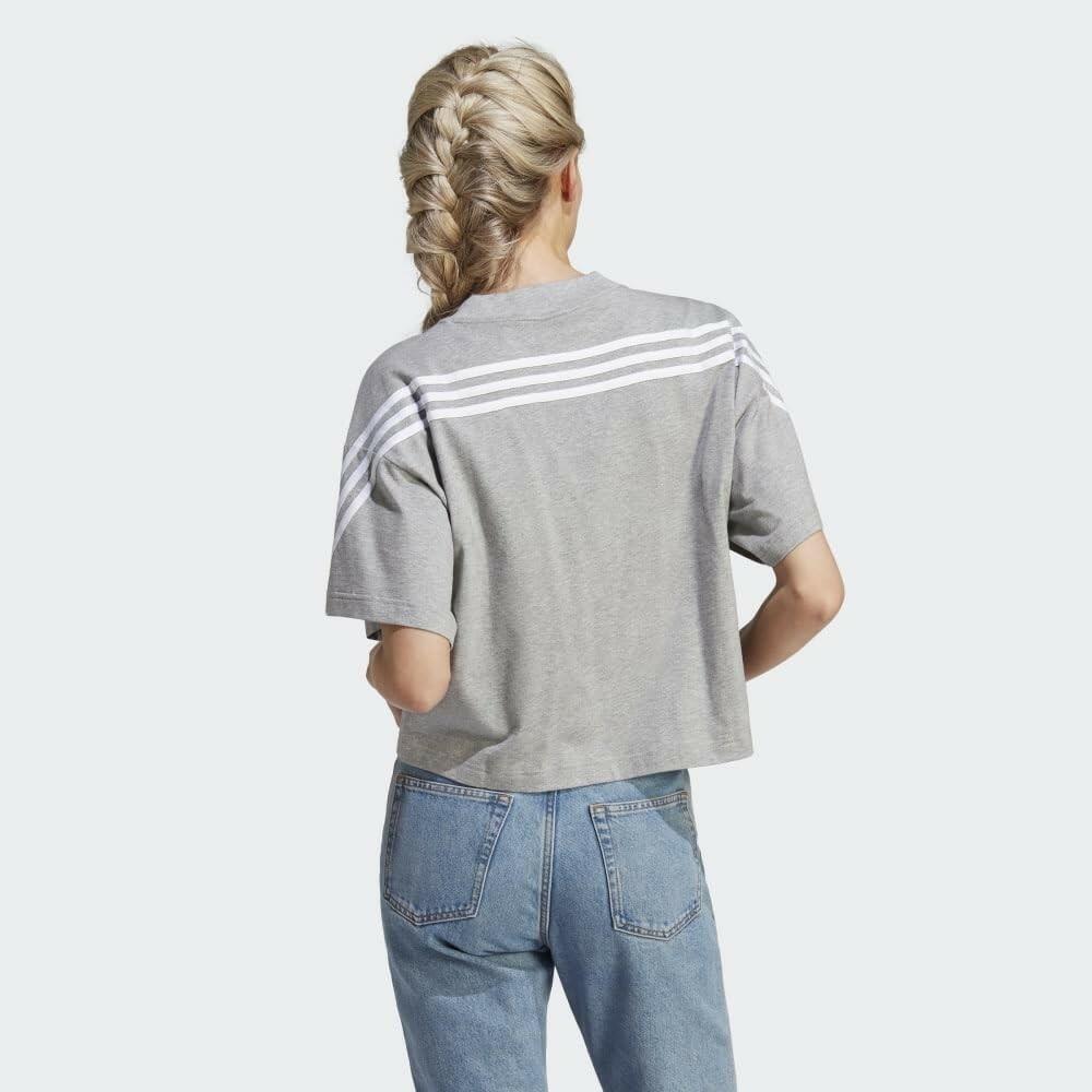adidas Women's Future Icon T-Shirt White XS Loose Fit Cotton Shirt