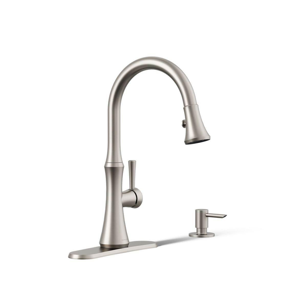 Kohler Kaori S95301293 Pull Down Kitchen Faucet Single Handle Vibrant Stainless