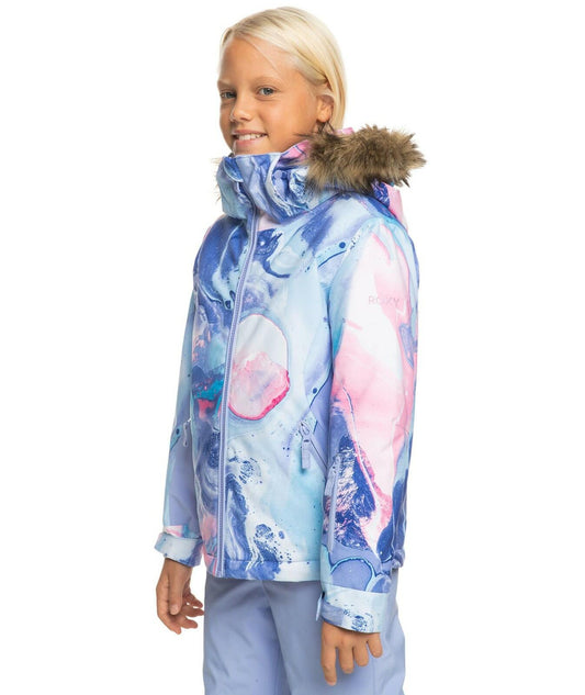 Roxy Girls DryFlight Snow Jacket American Pie 14/X-Large AzureBlue Kids