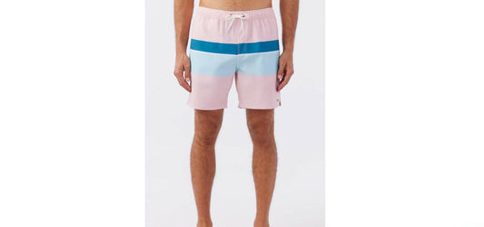 O'Neill Mens Block Volley Swim Shorts, Pink Dust, XXL Stretch Board Shorts