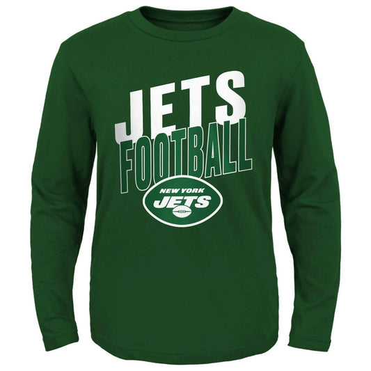 Outerstuff Youth Long Sleeve York Jets T-Shirt Green NFL Gear Yth L