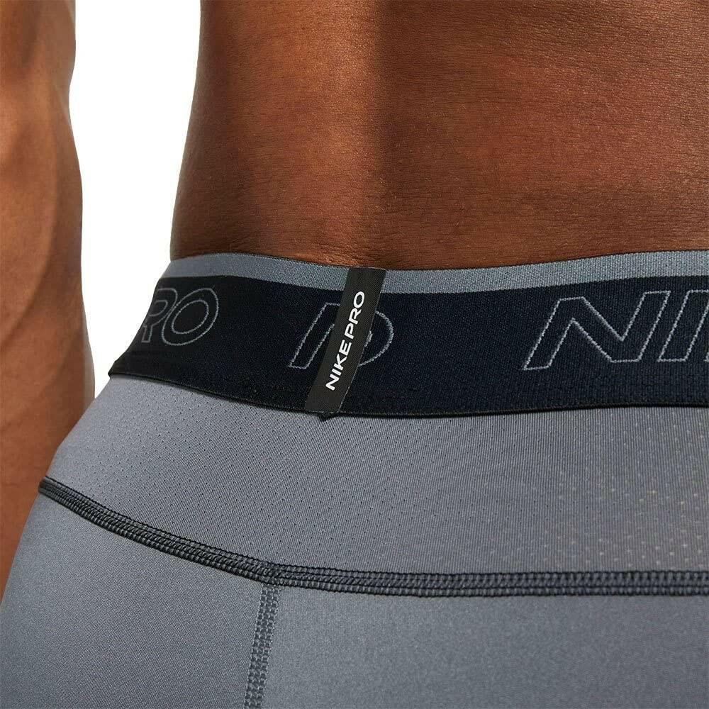 Nike Pro Dri-FIT Men's 3/4 Compression Tights Gray Black Size M
