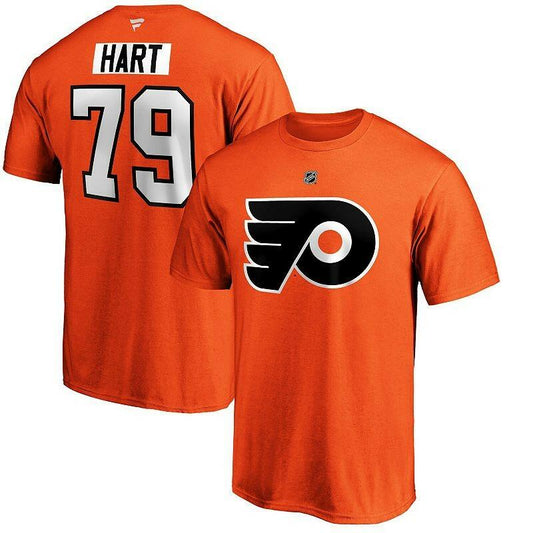 Fanatics Men's Philadelphia Flyers Carter Hart Orange Authentic T-shirt