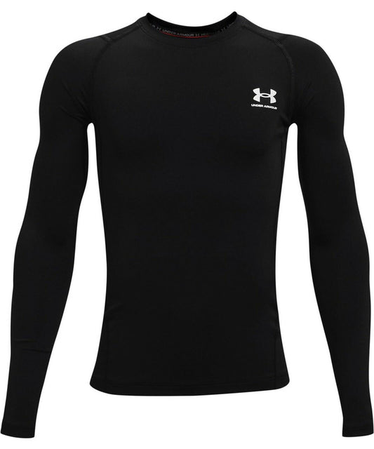 Under Armour Boys HeatGear Long-Sleeve T-Shirt Black Gray X-Large