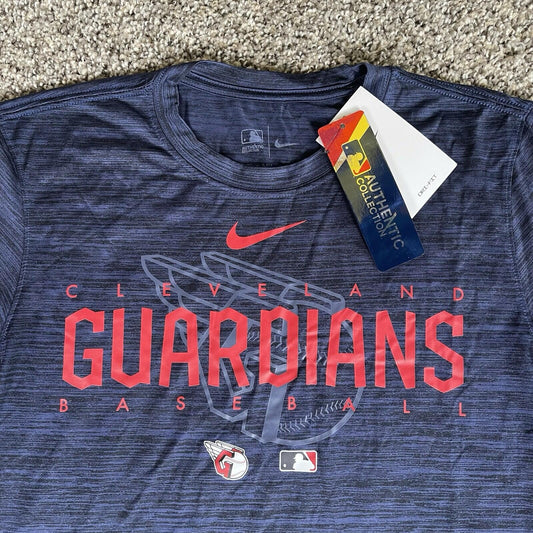 Nike Navy Cleveland Guardians Performance T-Shirt, Size S, Moisture-Wicking