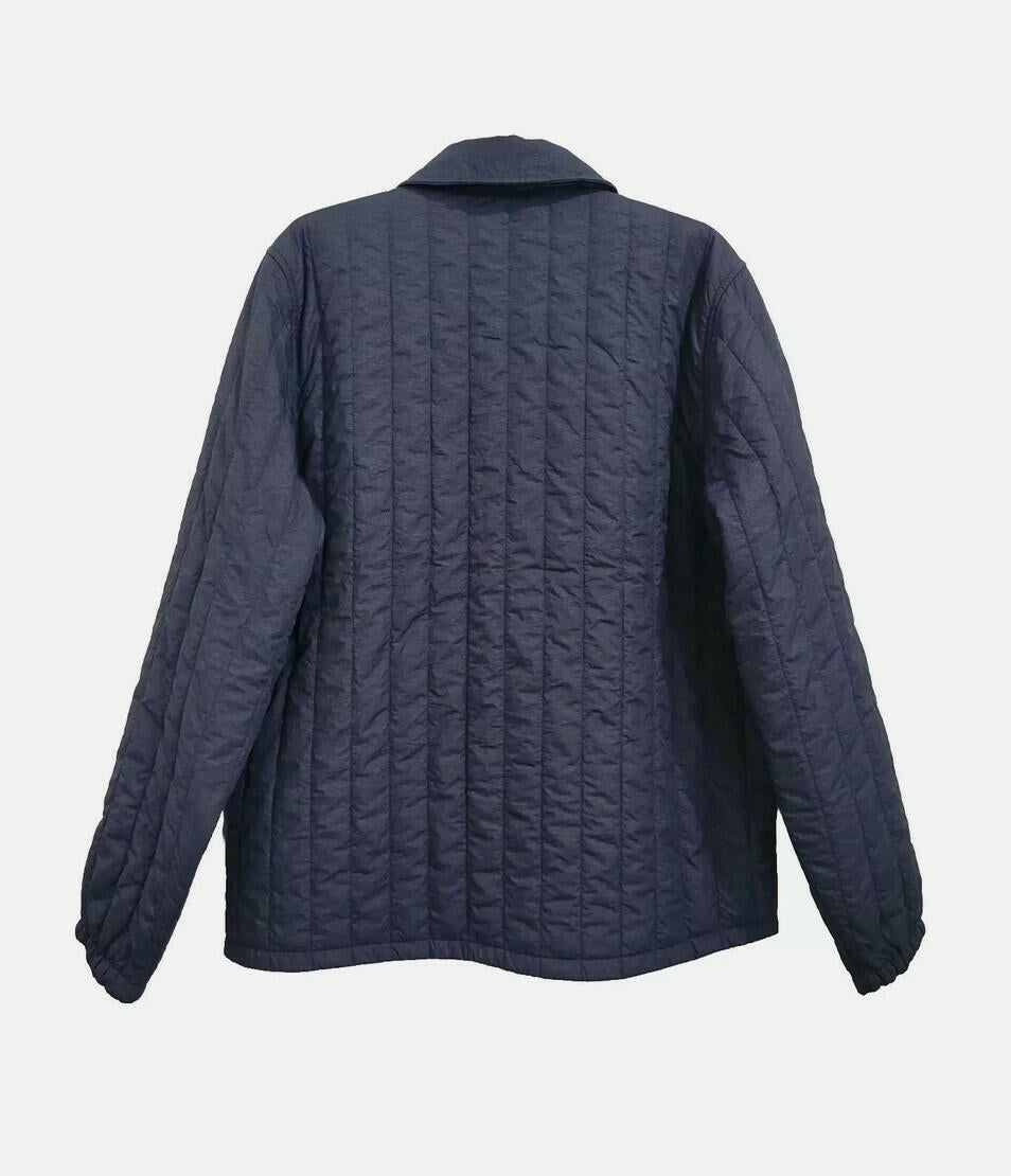 VRST Men's Quilted Shirt Jacket Windbreaker, Regular Fit Nylon Shell, Slate
