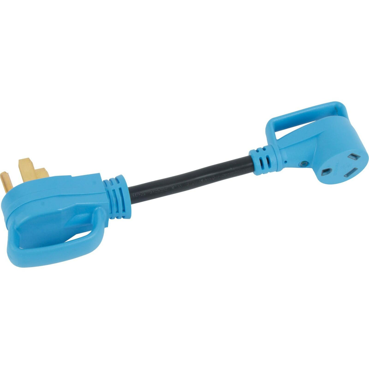MAKERZ 50 Amp to 30 Amp RV Adapter Cord 12 Inch Heavy Duty with Light