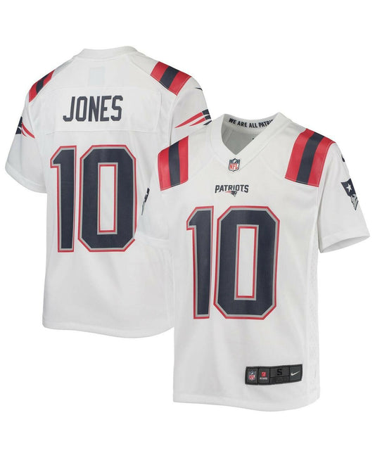 Nike Mac Jones Patriots Youth White NFL Game Jersey - Official Fan Gear