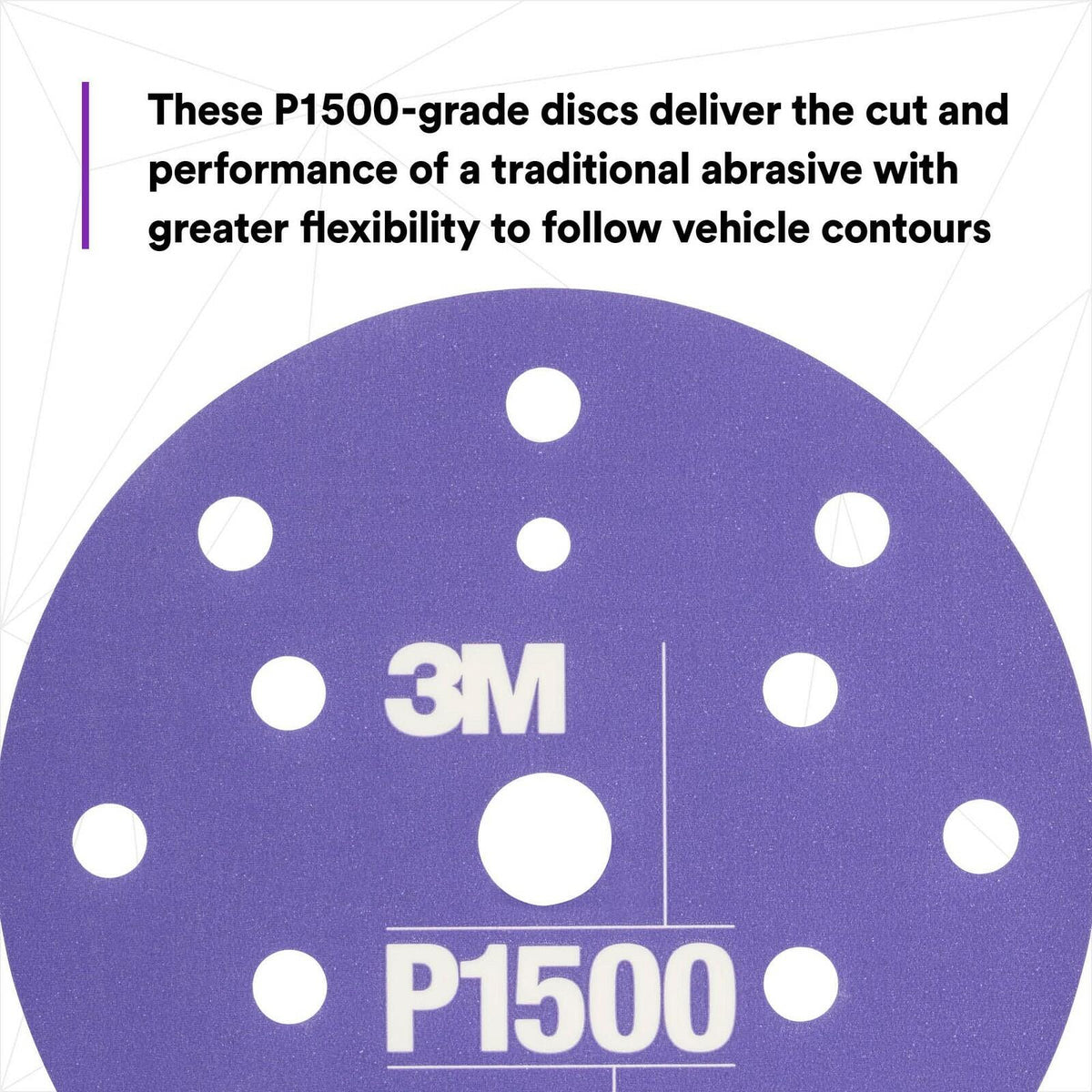 3M Hookit 34409 6in P1500 Flexible Abrasive Sanding Disc 25 Pack Paint