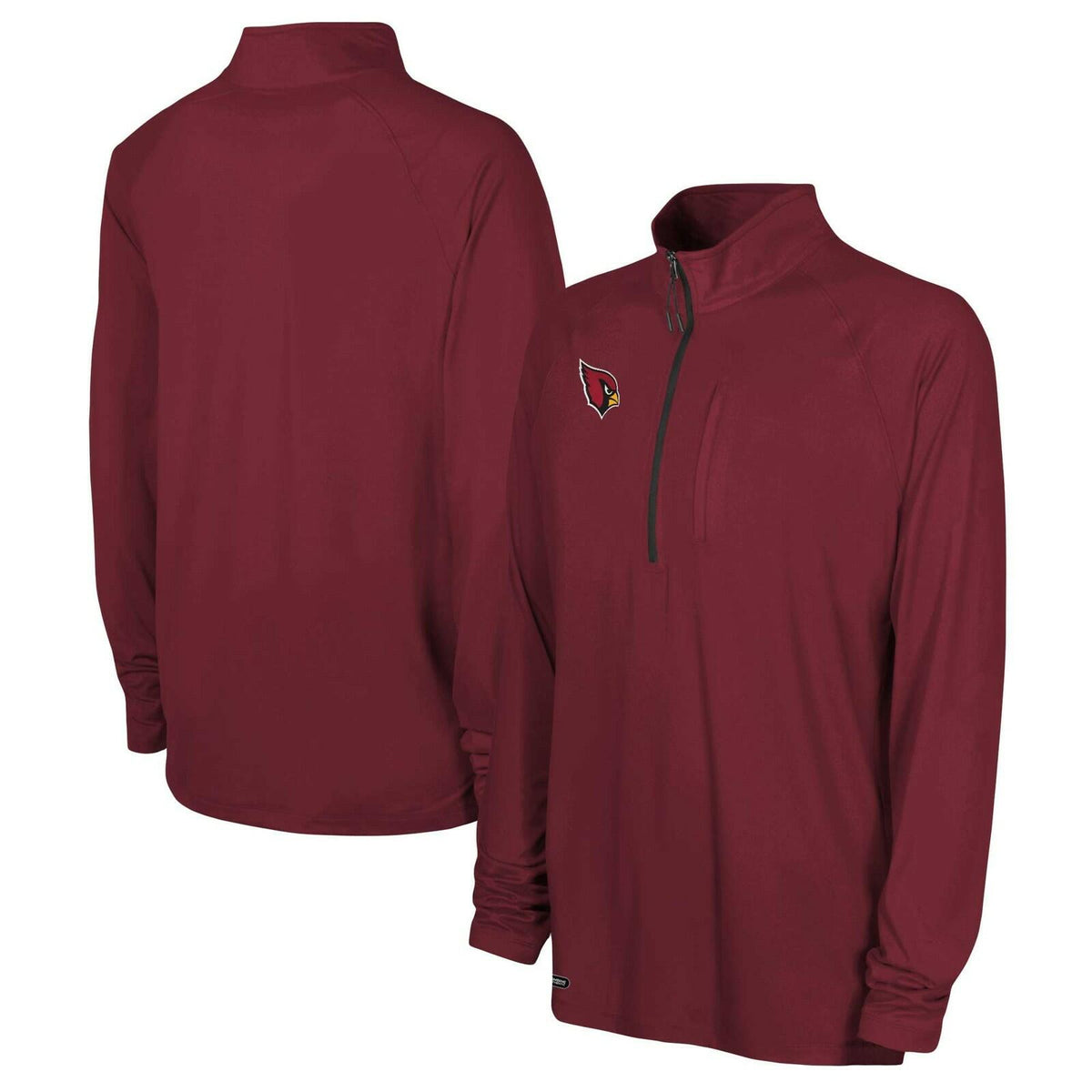 Men's Burgundy Washington Commanders Quarter-Zip Raglan Shirt - Small
