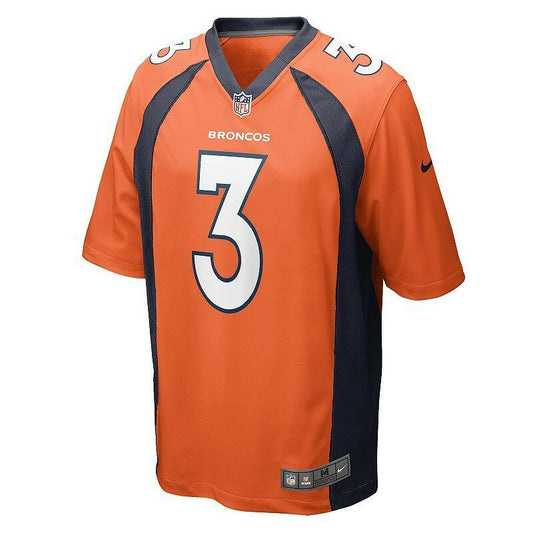 Nike Men's Russell Wilson Orange Denver Broncos NFL Game Jersey Size XL