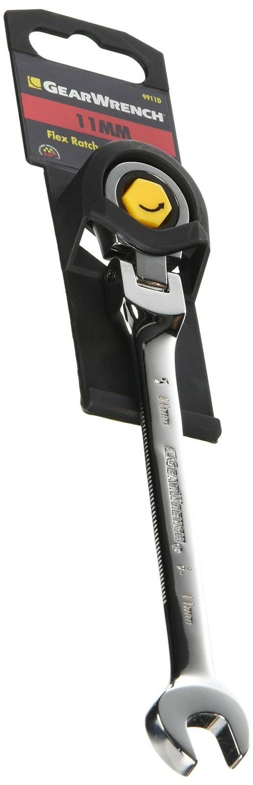 GEARWRENCH 9908D 8mm Flex Head 72-Tooth 12-Point Ratcheting Combo Wrench