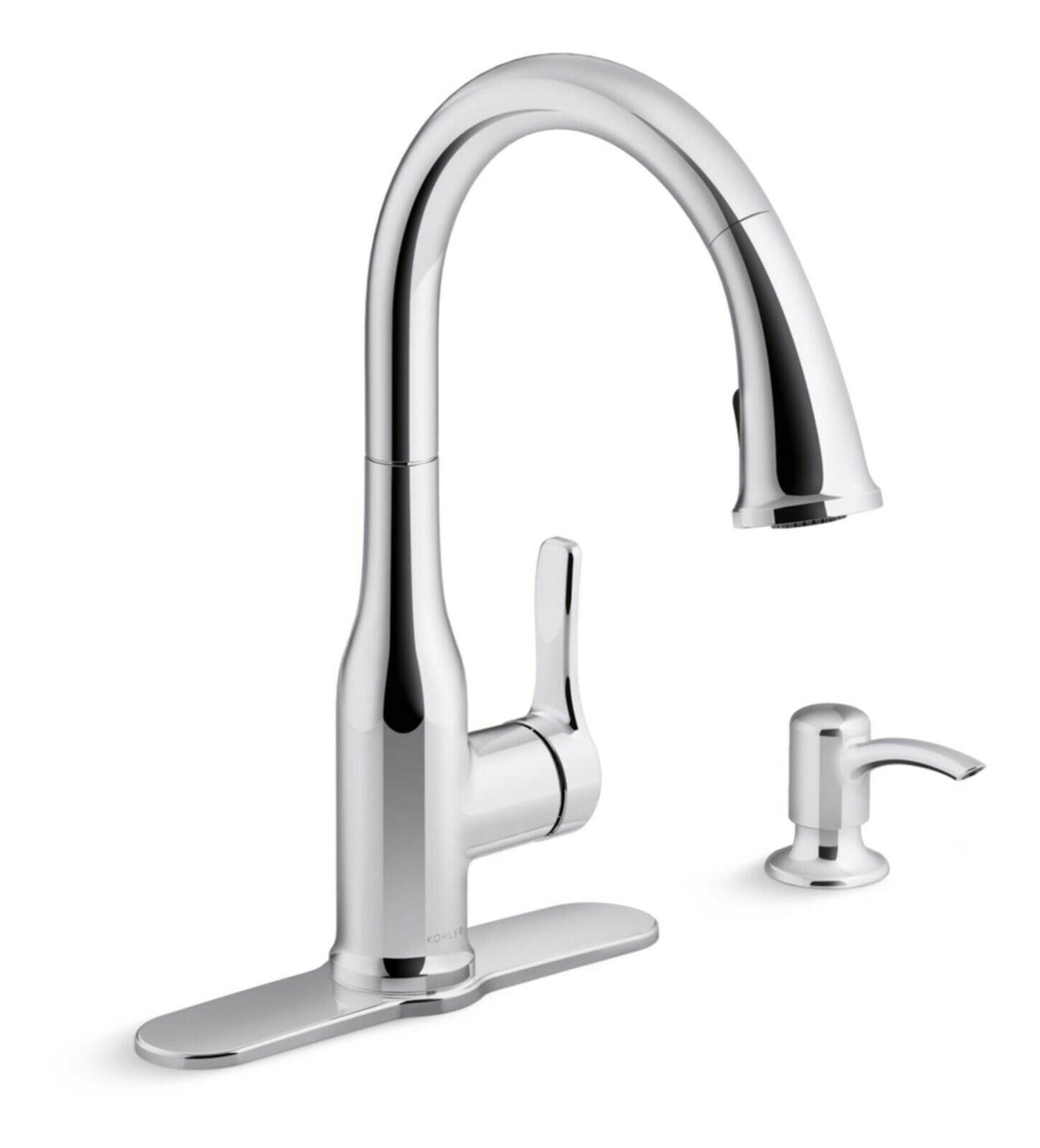 Kohler Cruce R26372-SD-CP Pull Down Kitchen Faucet Soap Dispenser Polished Chrom