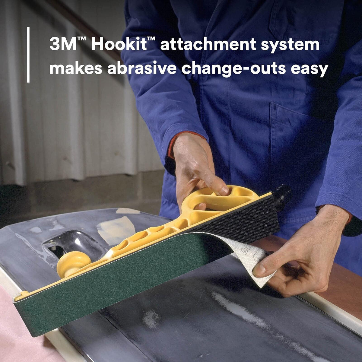 3M Hookit Hand File Board 2-3/4 x 16-1/2 Yellow Tool 05744