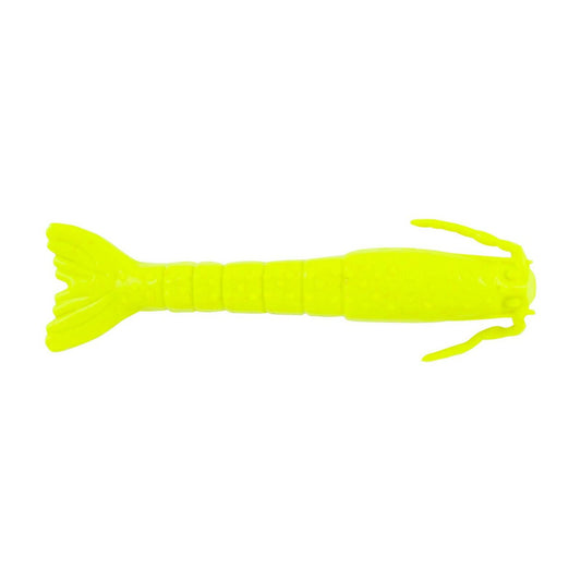 Berkley Gulp 4in Shrimp Soft Bait Chartreuse for Saltwater Fishing 6 Pack