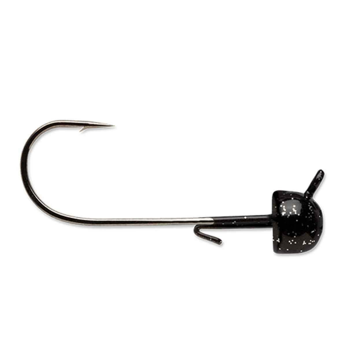 VMC Half Moon Jig 2/0 Hook Size 1/8 oz Black Fishing Lures – Pack of 4