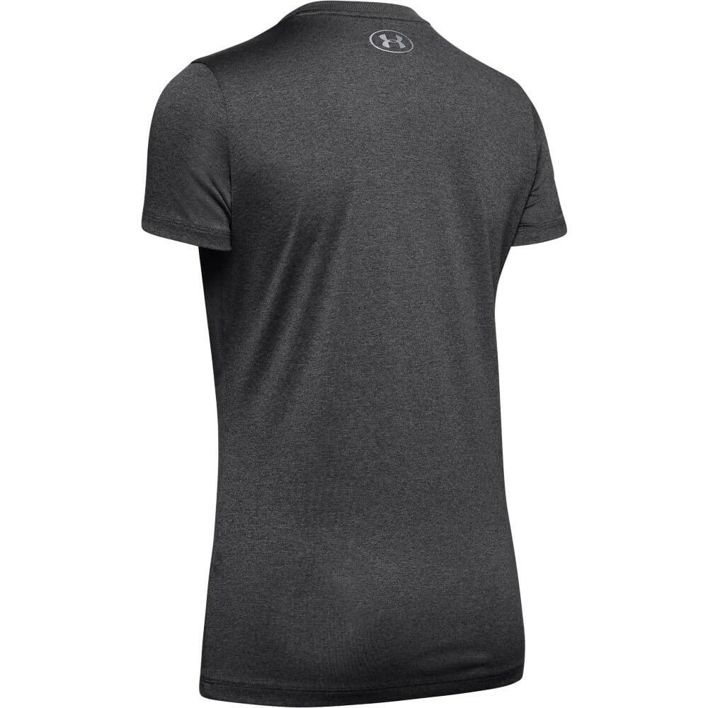 Under Armour Women's V-Neck SM Gray Tech Shirt - Lightweight Activewear Top