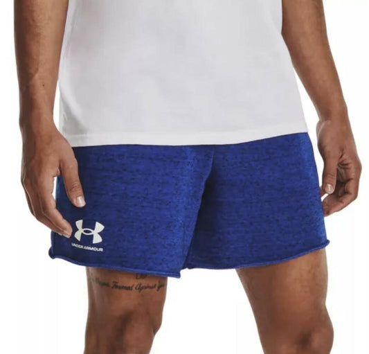 Under Armour Rival Terry 6" Shorts Men's 2XL Royal Blue 1382427