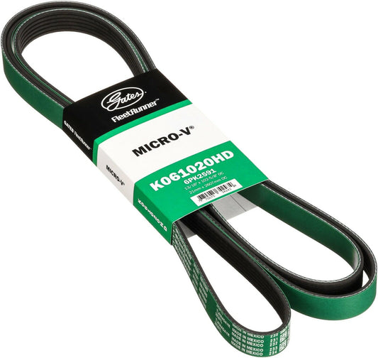 Gates K061020HD FleetRunner Heavy Duty Serpentine Belt 6-Rib 102"