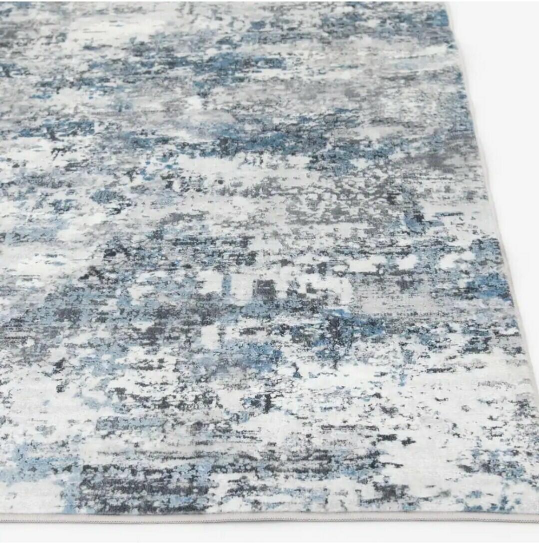 Blue Area Rug 2x3 ft Polyester Machine-Woven by Home Decorators