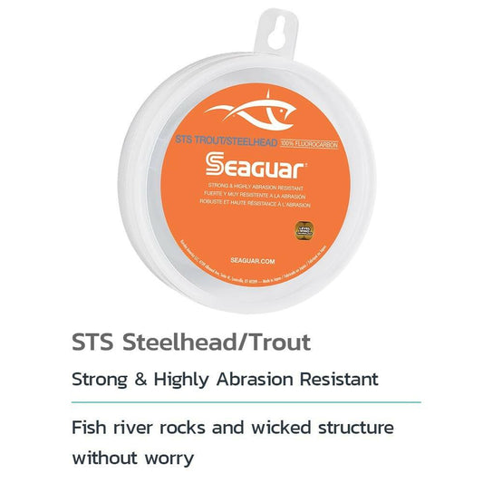 Seaguar STS 100% Fluorocarbon Fishing Line 8lb 100yds Clear for Trout Steelhead