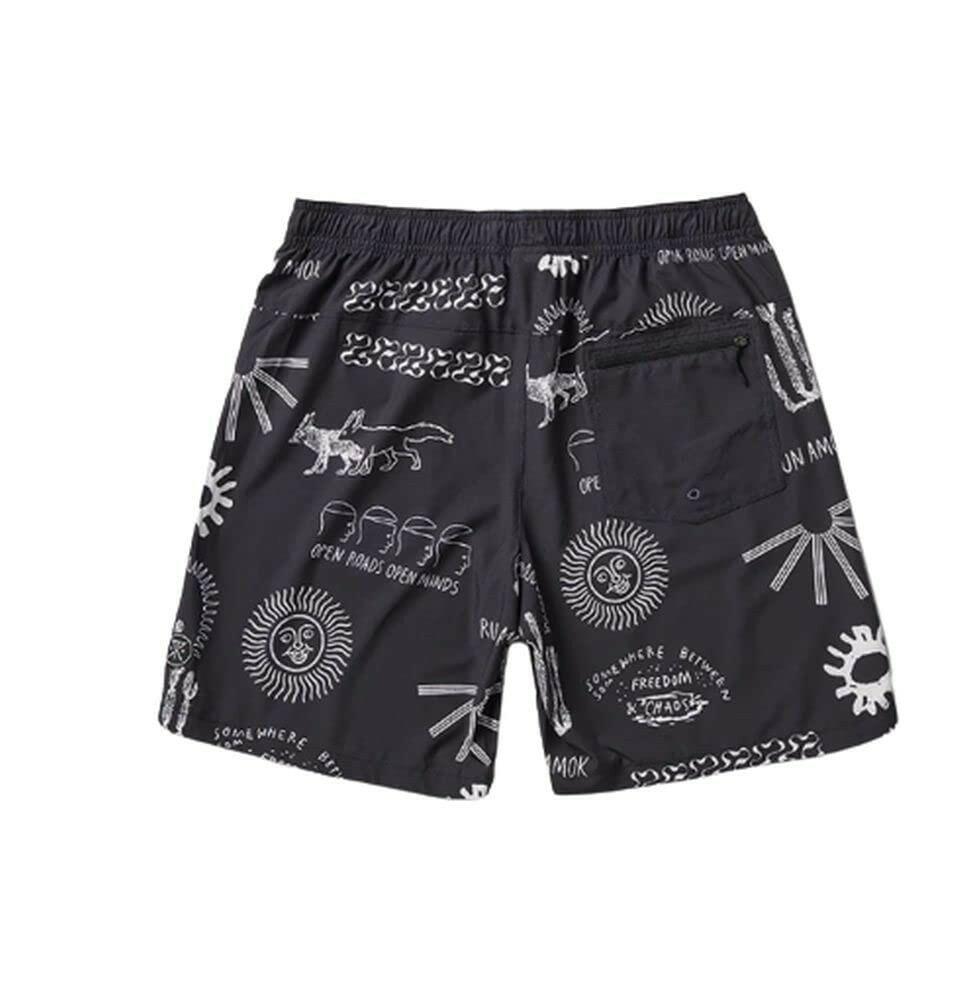 Roark Serrano 2.0 Men's 8" Shorts Medium Black Print Run Amok Stretch