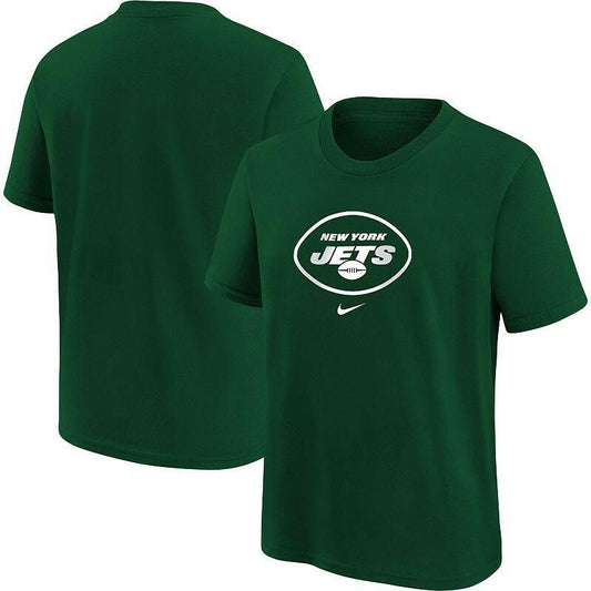 Nike Boys Green York Jets NFL Logo Cotton Graphic T-Shirt Size Kids