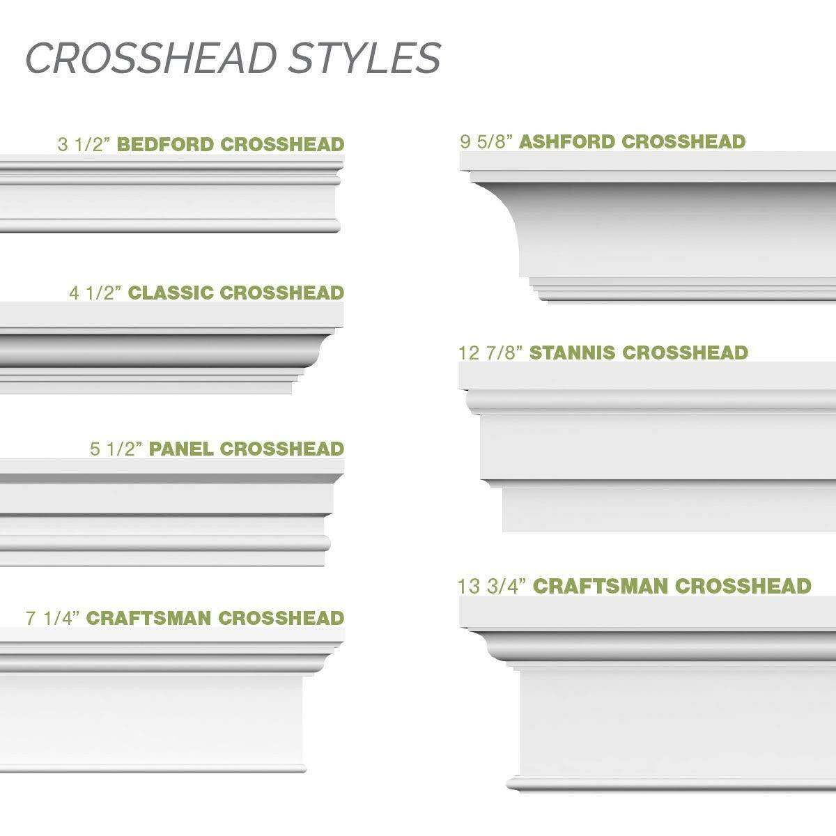 Endurathane Stanford Crosshead Moulding 34"x42.5" Primed Decor