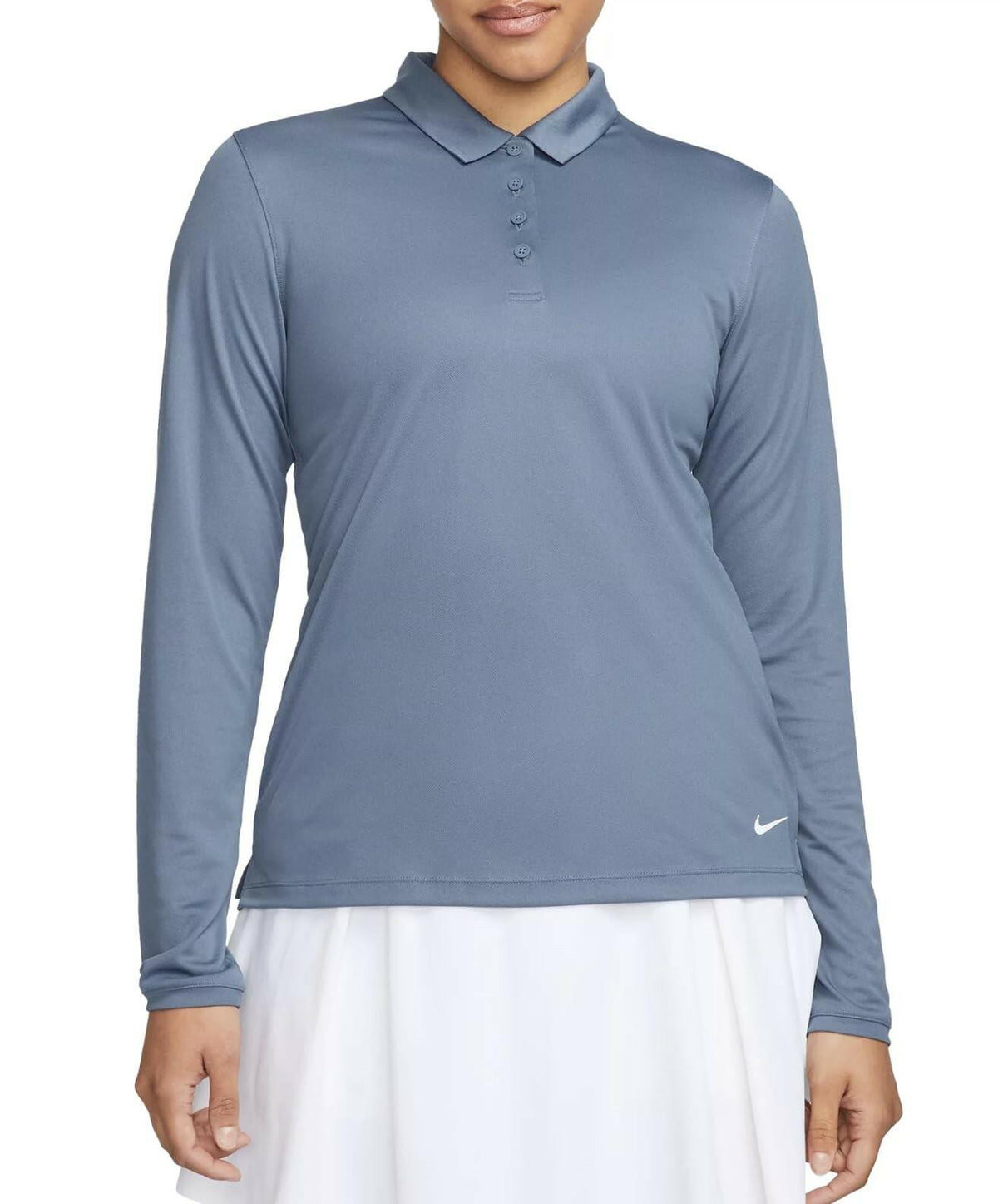 Nike Women's Dri-FIT Long Sleeve Golf Polo XX-Large Diffused Blue