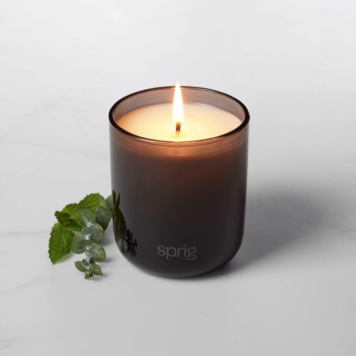 Sprig by Kohler Breathe Aromatherapy Candle with Eucalyptus and Mint, 100% Natural Soy-Coconut Wax, Cooling and Refreshing Scent, Gift for Holidays, 8 oz