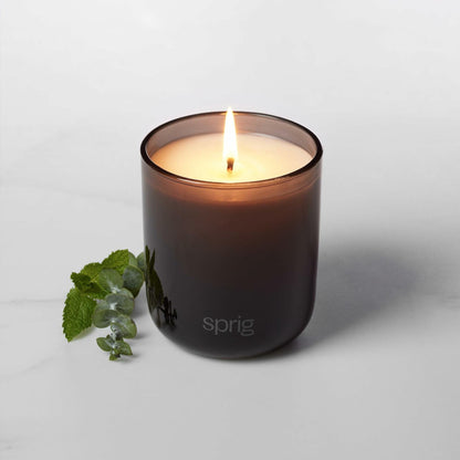 Sprig by Kohler Breathe Aromatherapy Candle with Eucalyptus and Mint, 100% Natural Soy-Coconut Wax, Cooling and Refreshing Scent, Gift for Holidays, 8 oz