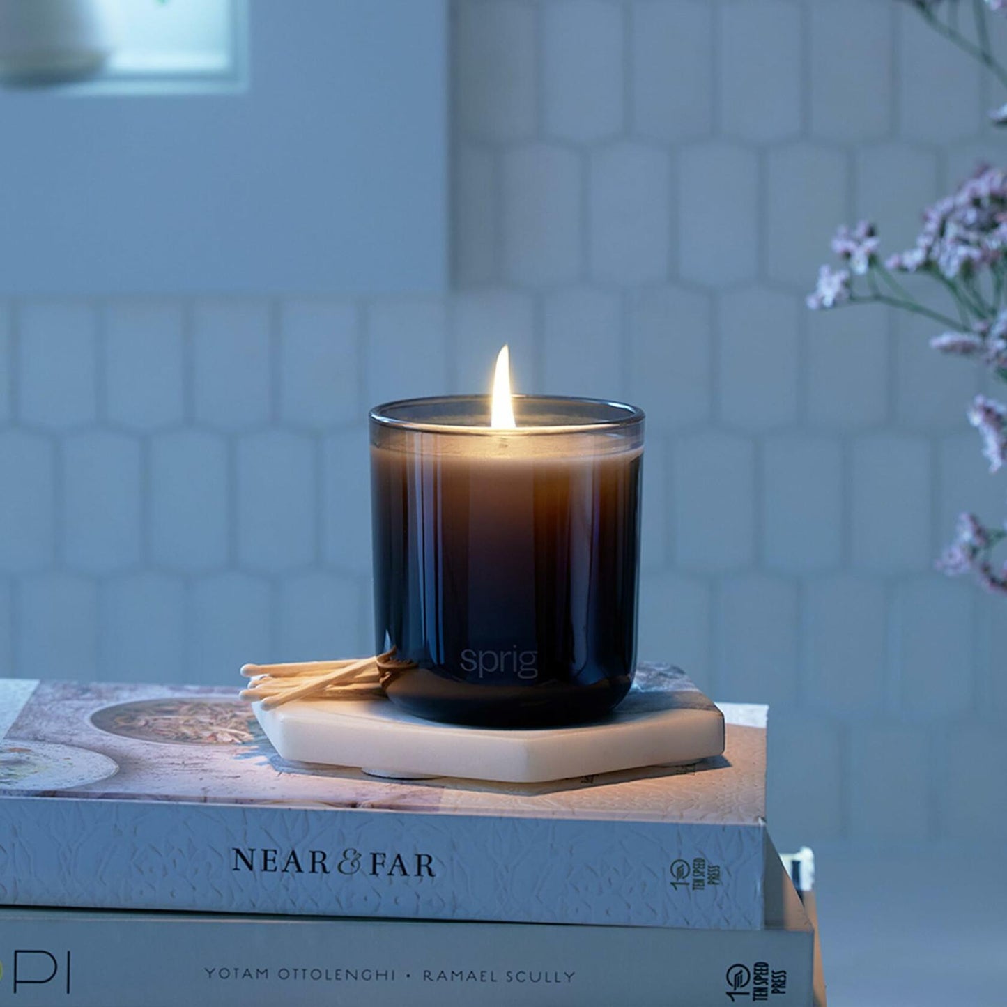 Sprig by Kohler Sleep Aromatherapy Candle with Lavender and Vanilla, 100% Natural Soy-Coconut Wax, Relaxing and Peaceful Scent, Gift for Holidays, 8 oz