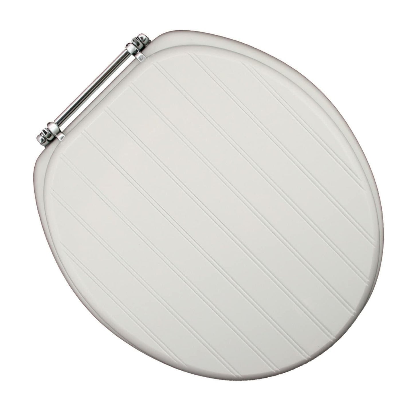 Comfort Seats C3B4R400CH Deluxe Molded Wood Toilet Seat with Chrome Hinges,